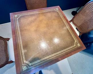 top view - Card table w/4 chairs - top flips open for a bigger table