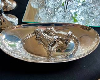 Sterling plate and candle stick toppers