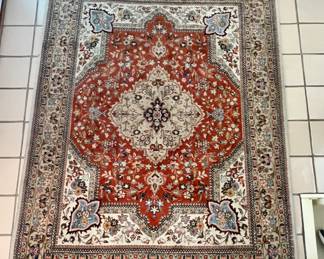 Stunning hand stitched wool rug