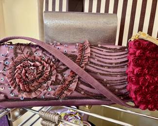 Light lavender, sequin & beaded purse