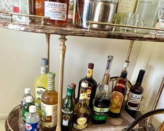 Marble bar cart