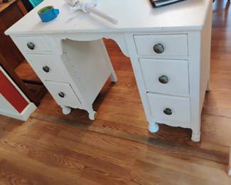 white desk