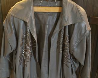 VTG Leather Jacket and Skirt Set Size Large