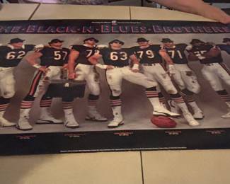 1985 Bears Black and Blues Brothers poster