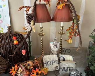 Thanksgiving and brass lamps