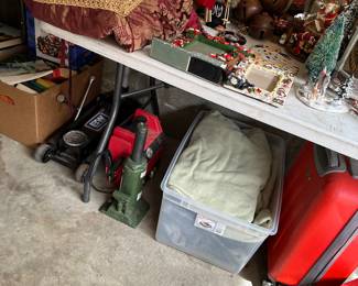 Holiday decor and garage items
