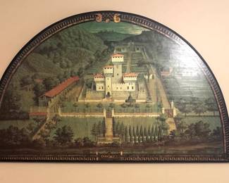 Italian village mural