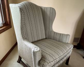 Matching wingback chairs - newly upholstered