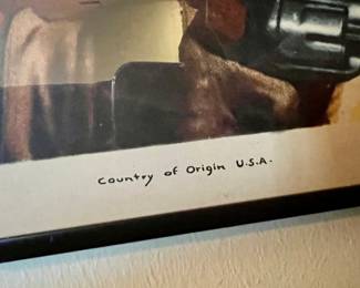 Original framed Johnny Mack Brown - "Six Gun Mesa" movie poster - made in the USA