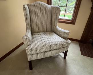Matching wingback chairs - newly upholstered