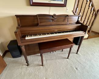 Cable upright piano w/bench