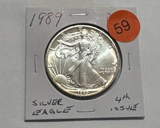 1989 SILVER EAGLE DOLLAR