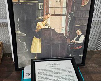 NORMAN ROCKWELL MARRIAGE LICENSE PICTURE