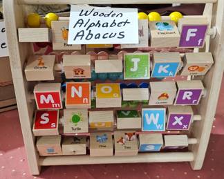WOODEN ALPHABET ABACUS