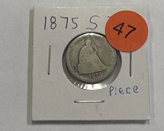 SEATED LIBERTY 1875 TWENTY CENT PIECE