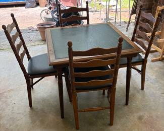 Awesome folding table and folding chairs.