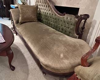 Victorian style couch with matching chair