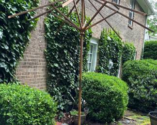 Vintage Wooden Market Umbrella