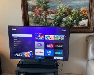 48 in. Samsung TV w/Roku has sold but tv stand and speaker are still available