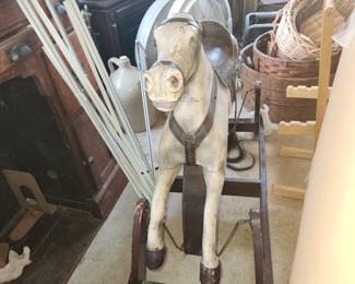 Vintage children's riding horse