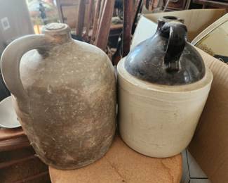 Vintage crock jugs