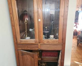 Spoon carved hutch