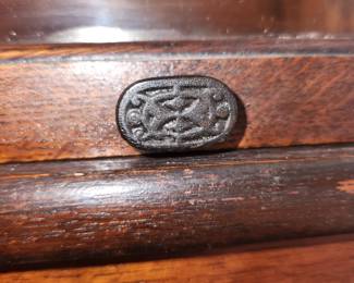 Barrister bookcase hardware detail