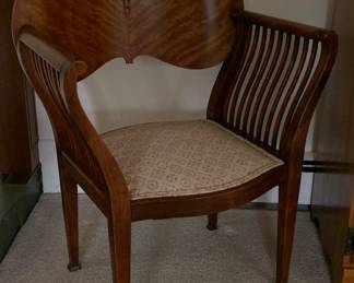Very unique chair, recently reupholstered in great condition!