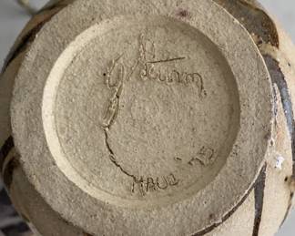 Signed pottery vase from Maui 1975