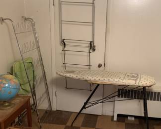 Closet storage and vintage ironing board