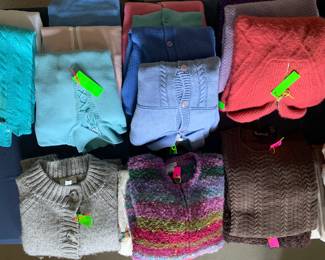 Better brand sweaters (some cashmeres) nothing priced higher than $10.00