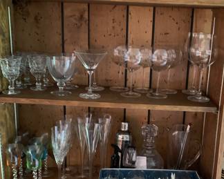Glassware galore! “There’s always time for a cocktail!”
