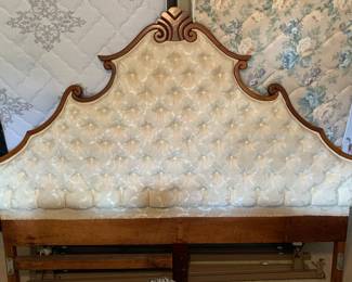 Tufted queen size headboard and two twin bed frames