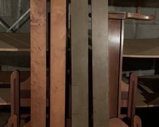 Pair of twin beds and rails and queen headboard