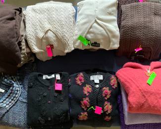Better brand sweaters (some cashmeres) - nothing priced higher than $10.00