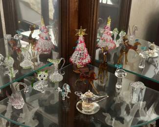 Blown glass figurines.