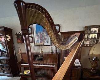 Lyon & Healy 85 E model professional pedal harp.