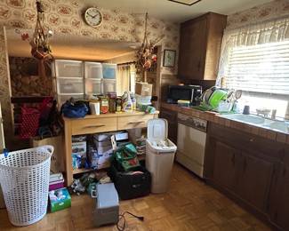The kitchen before and after Heritage staging.