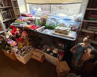 Craft and sewing supplies. Fabric, patterns, thread, buttons, beads, needlepoint, silk flowers and much more !