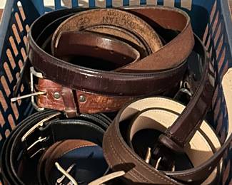 Men’s belts.