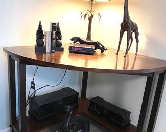 Corner table and animal figures