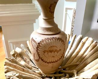 Driftwood bowl and vase
