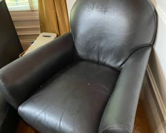 Leather club chairs