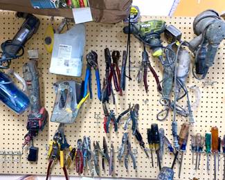 Lots of tools and paint items