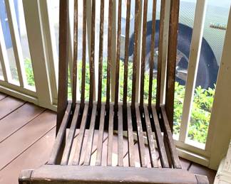 Teak folding chair