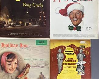 Vinyl Records Christmas & Bing Crosby Set of 4