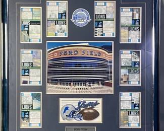 Detroit Lions Ford Field Inaugural Season Display