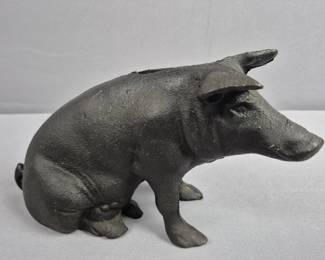 Vintage Cast Iron Piggy Bank