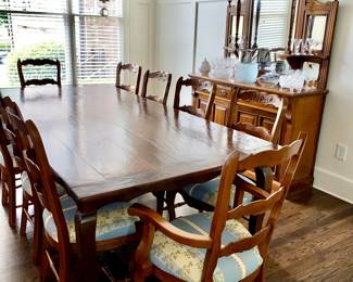 Country French farmhouse style table and chairs
