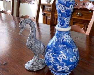 Blue and white accessories